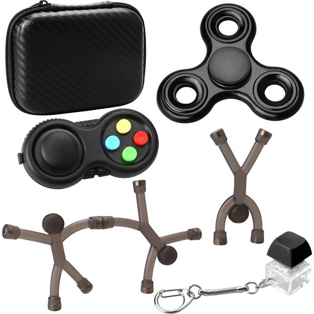 Kryfa Fidget Toys for Kids 8-12  Fidgets for Adults  Fidgets for Teens  Fidget Toys Adults Anxiety  Black Fidget Toy (Black)
