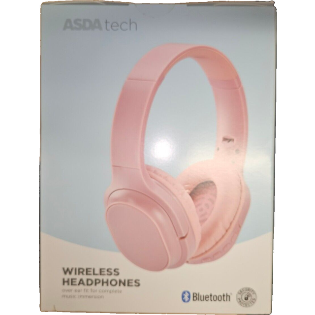 Asda tech beige bluetooth wireless headphones