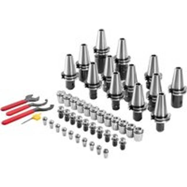 Vevor CAT40 Collet Holder er 16/32 Collet Set, 35 PCs, sln fmb ER16/32 apu Tool Holders Spring Steel Collet Chucks with 10 Pull Studs and 3 Wrenches,