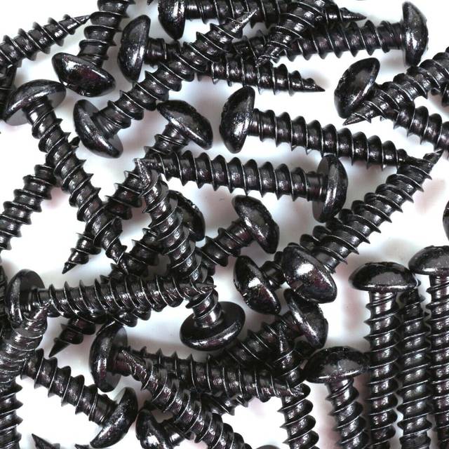 10g x 1" timco blackjax wood screws passivated coated round dome head pozidriv 2