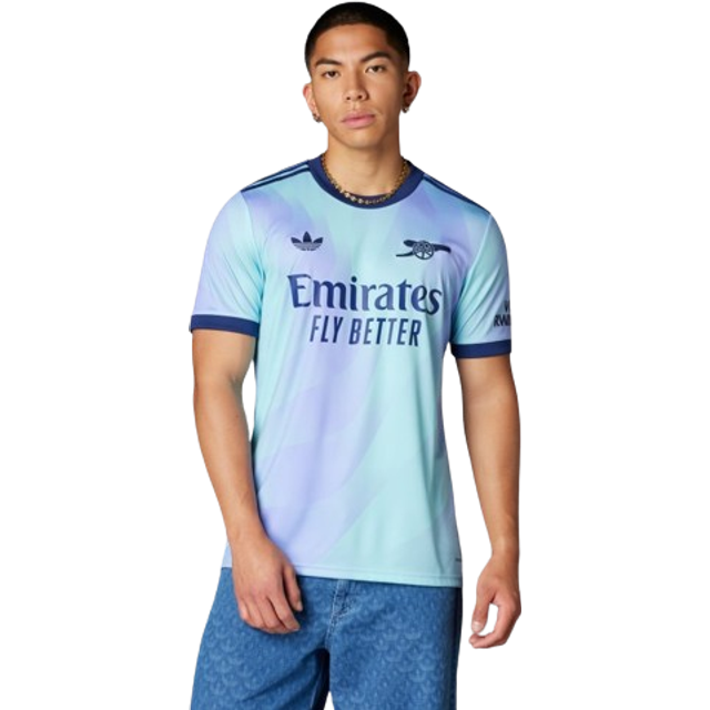 '24-'25 Arsenal Third Shirt Men's Blue Polyester Made By: Adidas