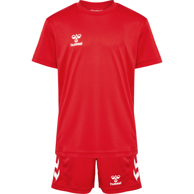 Children's t-shirt + shorts set Hummel Logo - Rouge