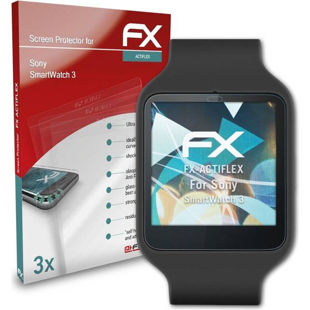 Atfolix 3x screen protector for sony smartwatch 3 protective film clear&flexible