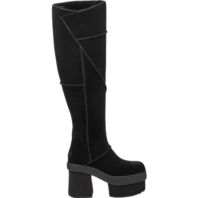 UGG® New Heights Platform Xtra Boot in Black, Size 5, Suede/Polyester