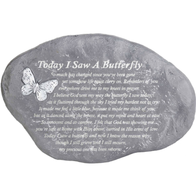 Dicksons SSR-23 9.5 x 6.5 in. Today I Saw A Butterfly Garden Stepping Stone