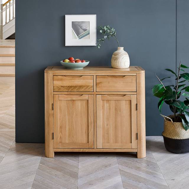Natural Solid Oak Sideboards - Small Sideboard - Romsey Range - Oak Furnitureland