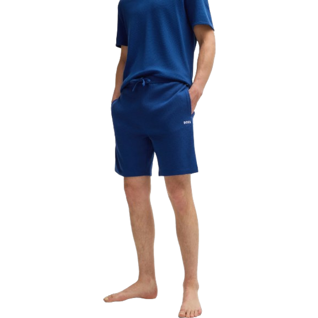 Hugo Boss Men's Cotton-Blend Lounge Shorts, Blue - Size: 32/34/35