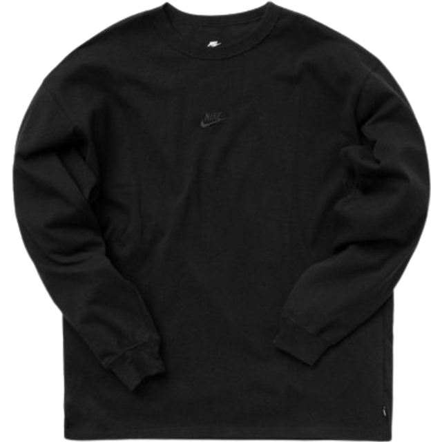 Nike Sportswear Premium Essentials Men's Long-Sleeve T-Shirt - Black - Cotton
