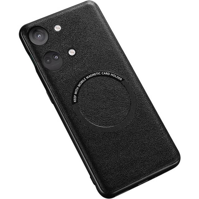 EIDERWOOD OnePlus Nord 3 (5G) Hybrid Plastic Skal med Konstläder - MagSafe Kompatibel - Svart