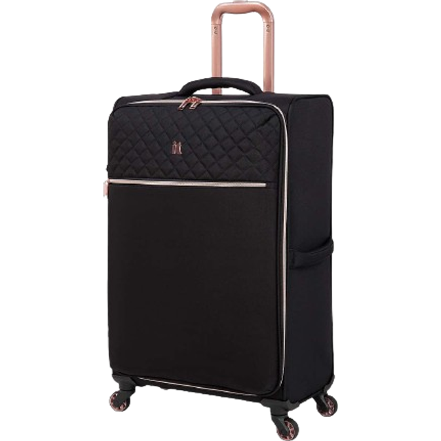 IT Luggage Divinity 4 Wheel Soft Shell Suitcase - Black