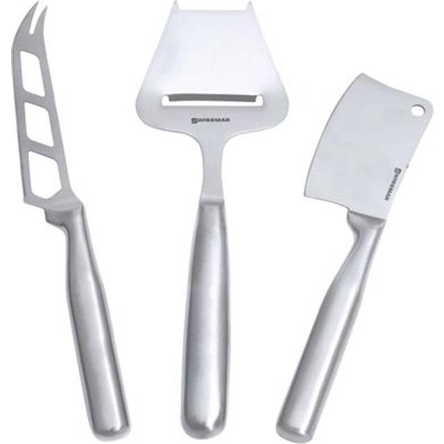 Swissmar Stainless Steel Cheese Knife Set, 3 Piece