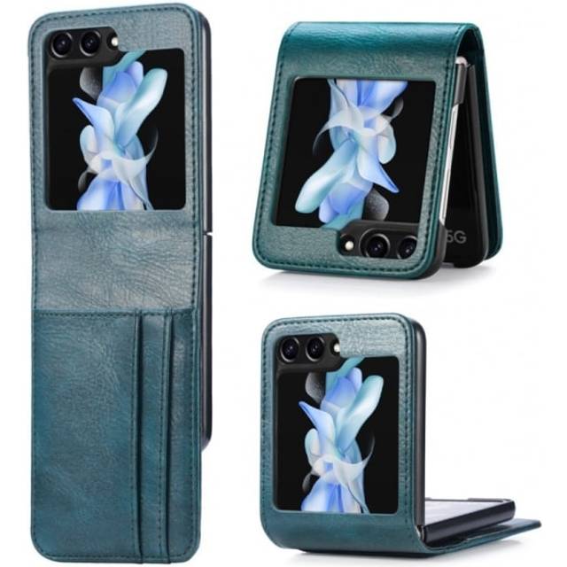 4-FACK Plånboksfodral Samsung Z Flip 5 - Grön