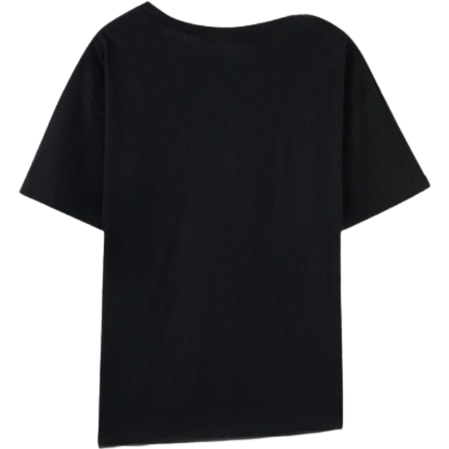 ROMWE Plus Size Summer Casual Gothic Yin Yang Cat & Moon Print T-Shirt