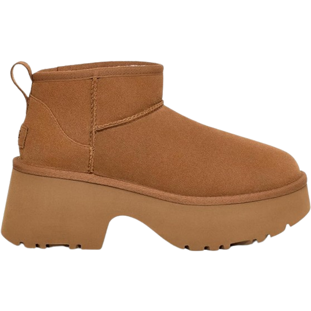 UGG Womens Classic Ultra Mini New Heights Boots Chestnut Brown, 8