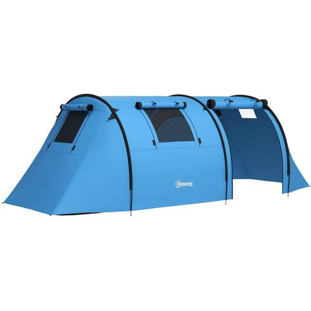 2 Room Camping Family Tent for 3-4 Man, 3000mm Waterproof - Green - One Size