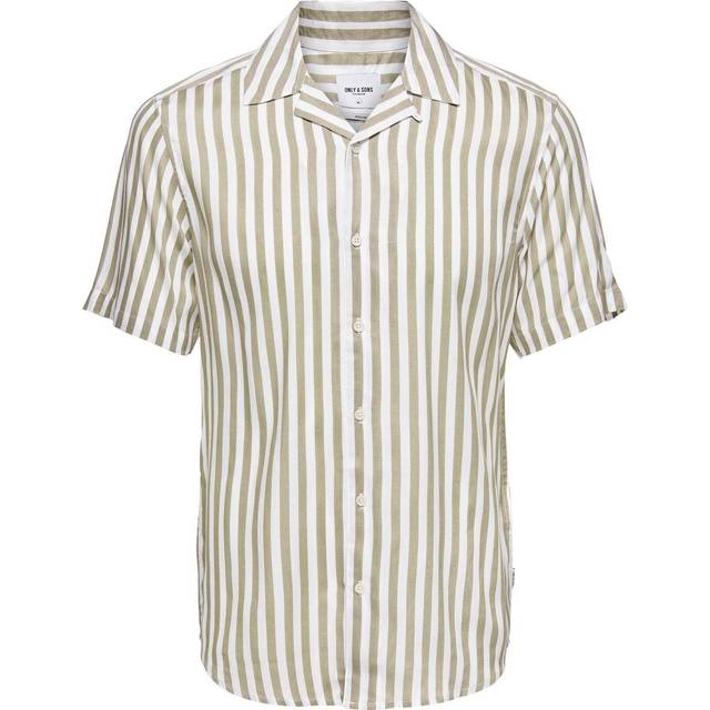 Only & Sons Onswayne Life Ss Viscose Shirt Noos Randiga skjortor Rutigt/Randigt