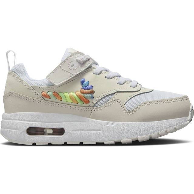 (PS) Nike Air Max 1 SE EasyOn 'Rainbow Lace Swoosh' FN4784-100 - White/Summit White/Terra Blush - 12C