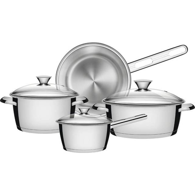 Tramontina 4-Piece Allegra Cookware Set, Silver