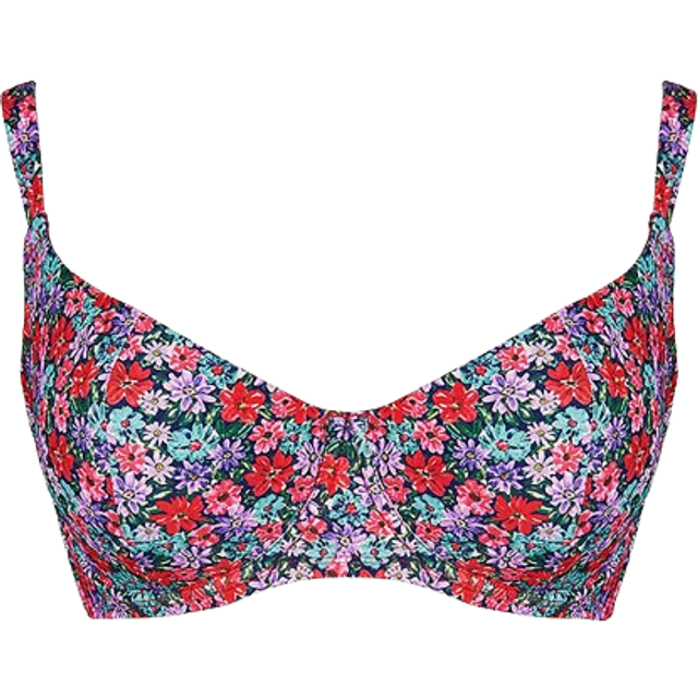 Curvy Kate Womens Kitsch Balcony Bikini Top - Red Polyamide - Size 40HH