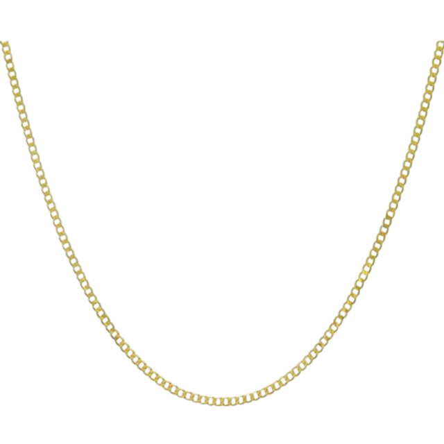 9ct Yellow Gold 18 Inch Flat Curb Chain UFC70 18~