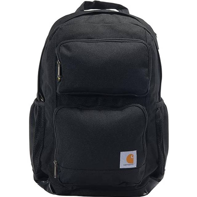 Carhartt Ryggsäck med dubbla fack, hållbart paket med laptopfodral och Duravax nötningsbeständig bas, Vardaglig dubbelfack (svart), One Size