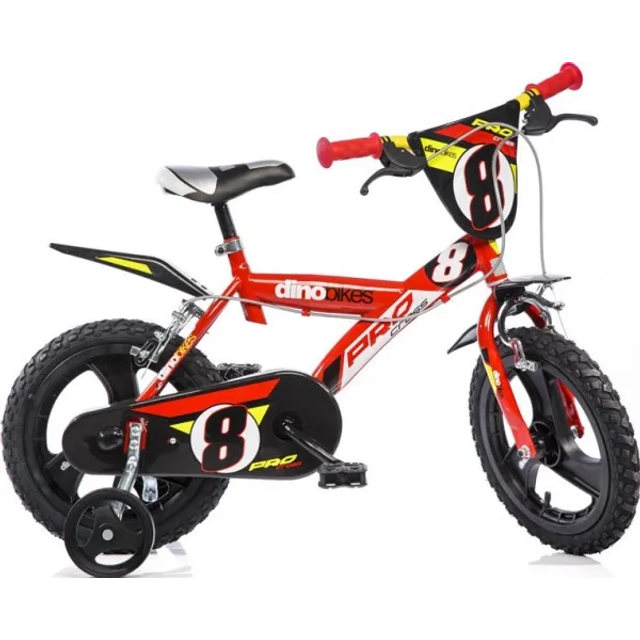 Dino - Barncykel - Pro Cross 14 Tum Röd/Svart