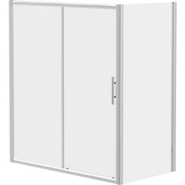 Wholesale Domestic Series 8 Chrome Sliding Door Shower Enclosure | Silver | Glass/Metal | 1700mm x 760mm