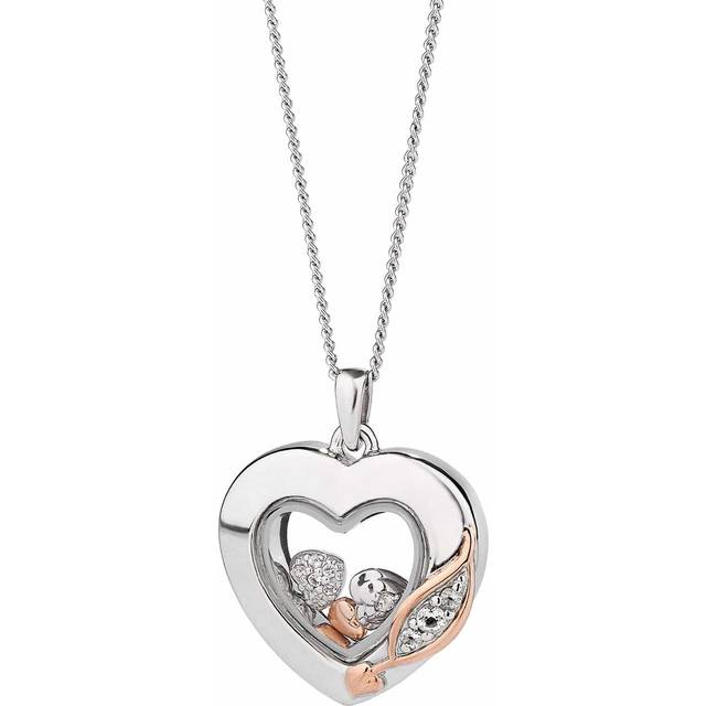 Clogau Past Present Future Sterling Silver Inner Charm Heart Necklace