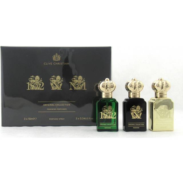 Clive Christian Feminine Traveller Gift Set 10ml 1872 EDP + 10ml No1 EDP + 10ml X EDP (10ml)