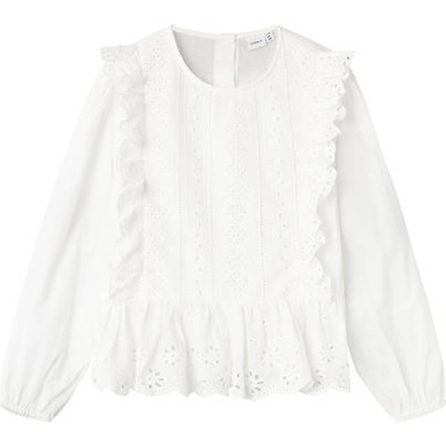 Name it kids - Blus nkfKora LS Shirt - Vit