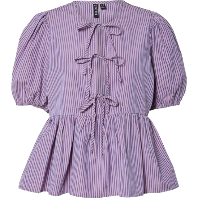 Pcholly Tie Puff Sleeved Top