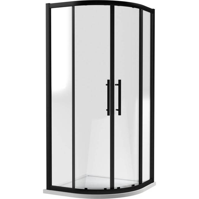 Apex Quadrant Shower Enclosure - Black (190cm H x 98cm W x 98cm  D)