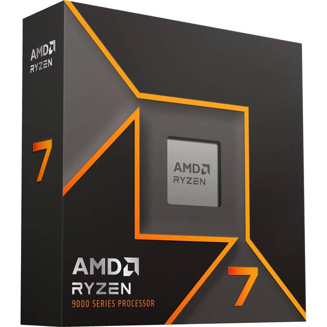 AMD Ryzen™ 7 9700X processor, 8 kärnor/16 trådar, Zen 5-arkitektur, 40MB L3 cache, 65W TDP, upp till 5,5 GHz frekvens boost, Socket AM5, DDR5 och PCIe 5.0, ingen fläkt