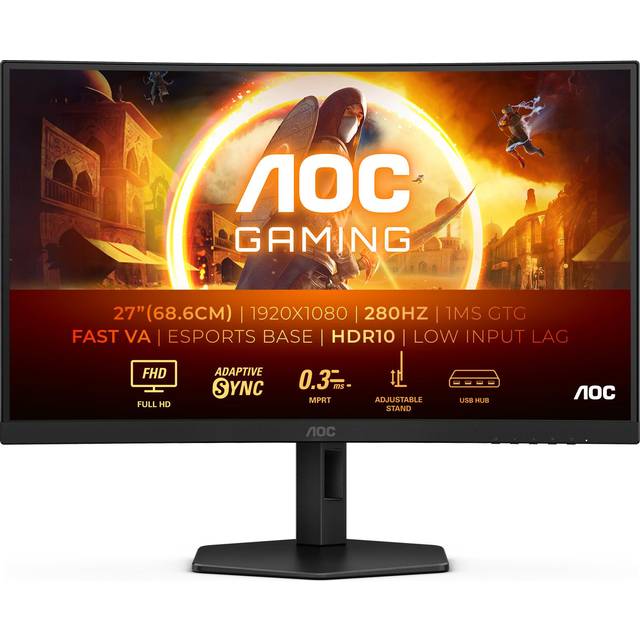 AOC Gaming C27G4ZXU - LED-skärm - böjd - Full HD (1080p) - 27" - HDR