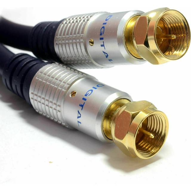 kenable Satellite Screw On F Type Digital RG59 75ohm Shielded Coax Cable 5m