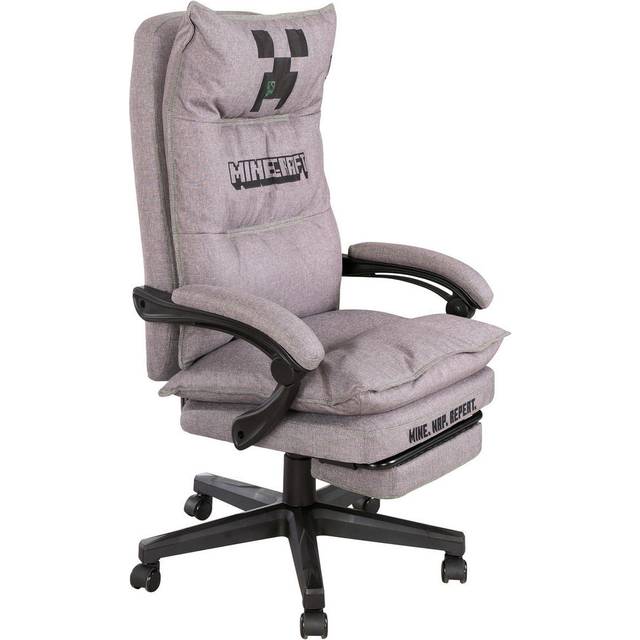 Gaming-Stuhl Minecraft - Grey (124cm H X 70cm W X 70cm D)
