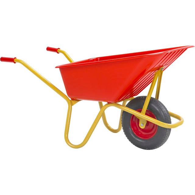 Ravendo puncture proof tyres, ball bearings, puncture proof tyres, ball bearings, LxW 1340 x 600 mm, yellow, red