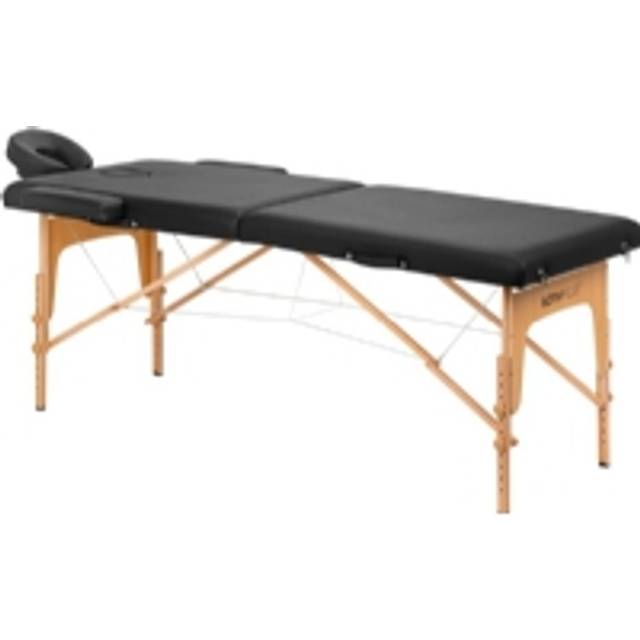 Hopfällbar 2-delad massagebänk comfort 190X70 svart