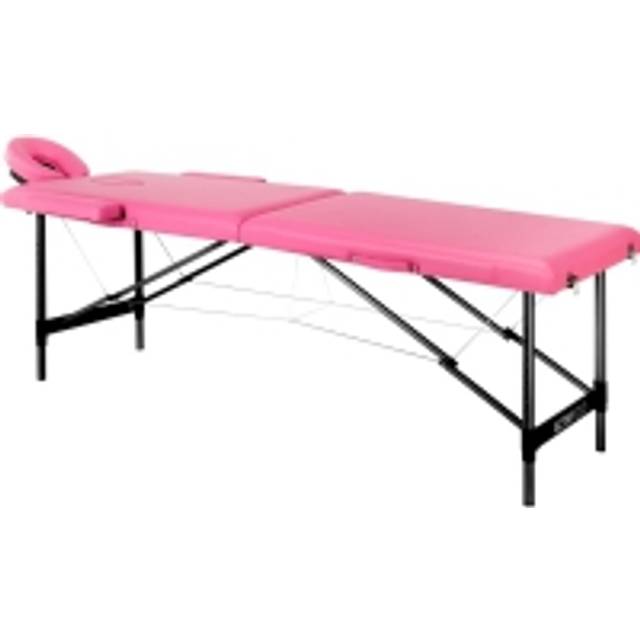 Activ Fizjo Comfort 2-segments hopfällbar massagebänk i aluminium, rosa, svart aluminium