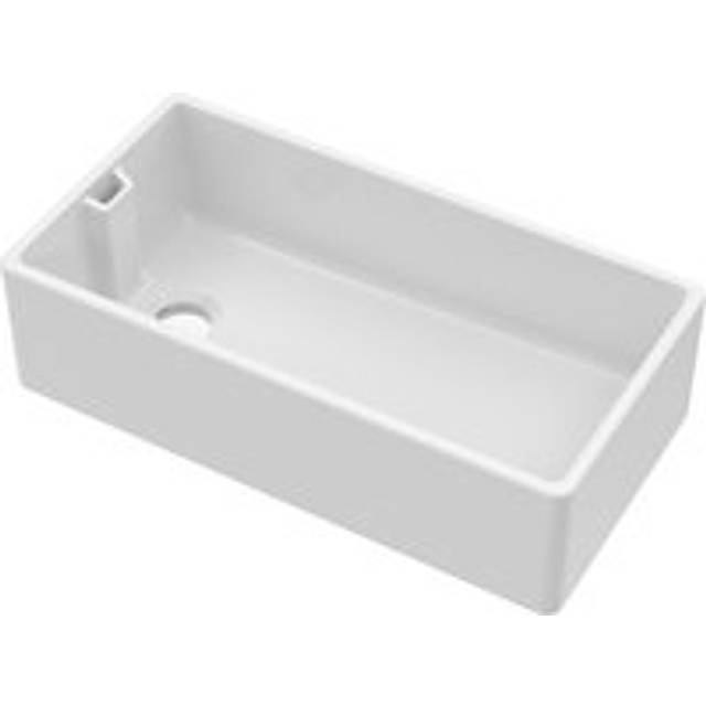 Single Bowl Belfast Kitchen Sink with Overflow, No Tap Hole - 895mm