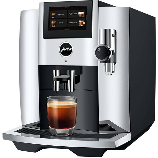 Jura 15651 S8 Bean to Cup Coffee Machine (2023) - Chrome