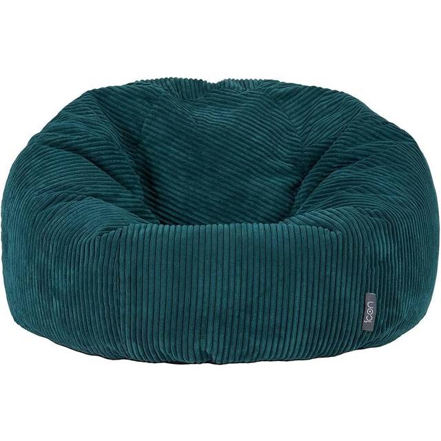 Adults cord bean bag chair, luxury extra large classic dome shape beanbag, teal