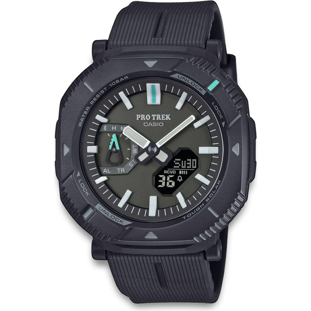 Casio Pro Trek Analog Digital Smartphone Link Resin Green Dial Tough Solar PRJ-B001-1 100M Men's Watch