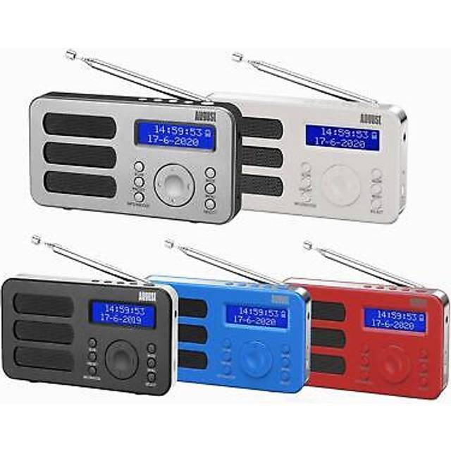 (White) DAB/DAB+/FM Portable Digital Radio Alarm Clock with Rechargable Battery - MB225
