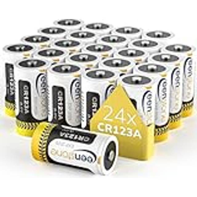 CR123A 3 V litium, Keenstone 1600 mAh CR17345 3 V engångslitium set med 24 st för ficklampa, kamera, smart instrument, mikrofon osv. 【Inte för Arlo】