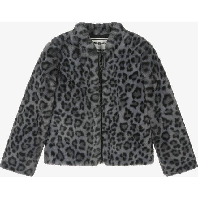 Zadig & Voltaire Jacka - Fuskpäls - Svart/Grå m. Leopard - Zadig & Voltaire - 14 år (164) - Vinterjacka