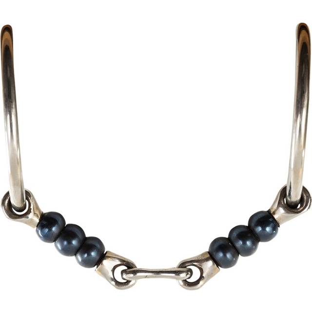 Double snaffle bits for horses BR Equitation Sweet Iron Cherry Roller - Argenté