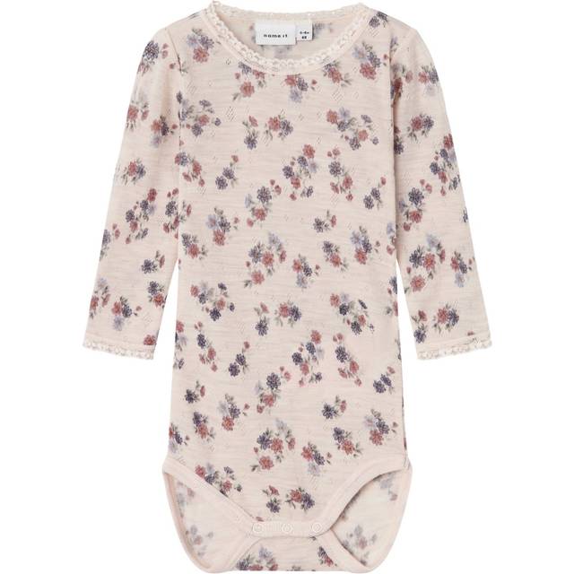 Namn It Wang ull nål baby långärmad body 2 månader, ROSA, 56