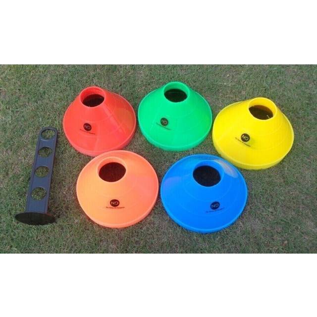 ND 50Pcs Plastic Marker Cones Space Markers Disc Football Training Fitness UK