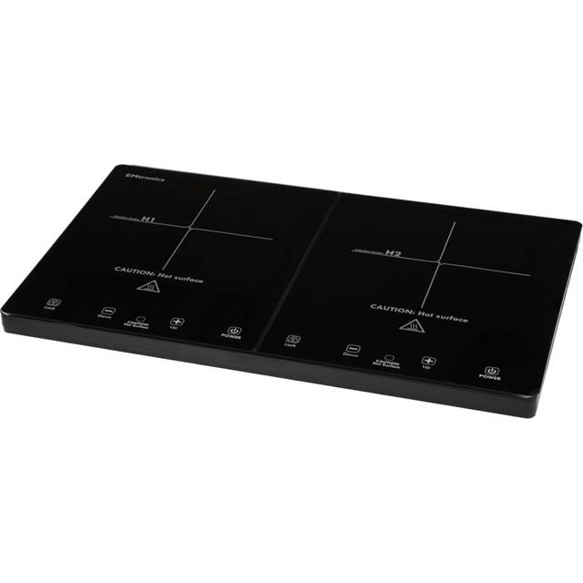 (Black, Double) EMtronics Counter Top Induction Hob - Black